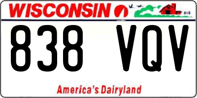 WI license plate 838VQV