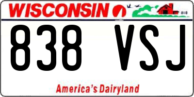 WI license plate 838VSJ