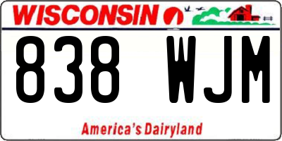 WI license plate 838WJM