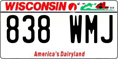 WI license plate 838WMJ