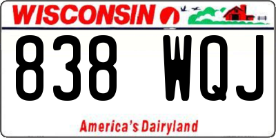 WI license plate 838WQJ
