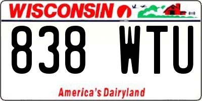 WI license plate 838WTU