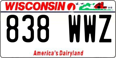 WI license plate 838WWZ