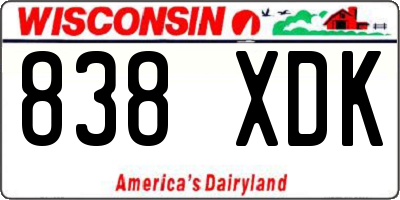 WI license plate 838XDK