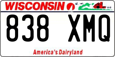 WI license plate 838XMQ
