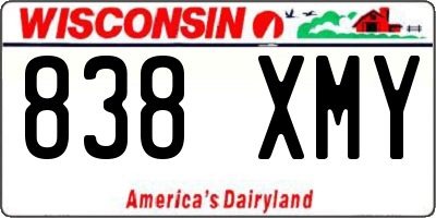 WI license plate 838XMY