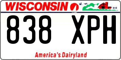 WI license plate 838XPH