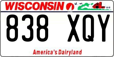 WI license plate 838XQY