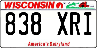 WI license plate 838XRI