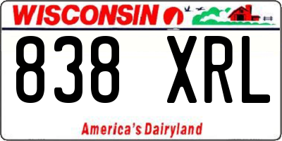 WI license plate 838XRL