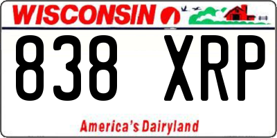 WI license plate 838XRP