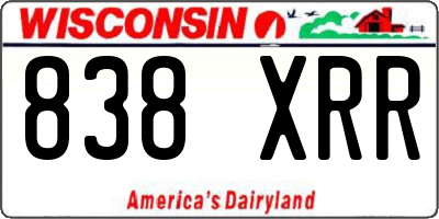 WI license plate 838XRR