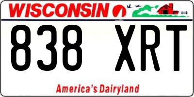 WI license plate 838XRT