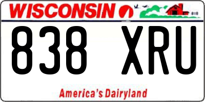 WI license plate 838XRU