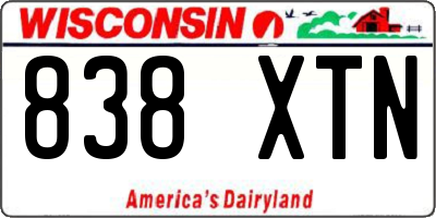 WI license plate 838XTN