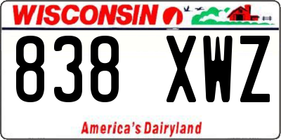 WI license plate 838XWZ