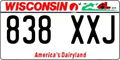 WI license plate 838XXJ