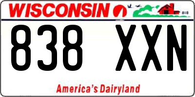 WI license plate 838XXN