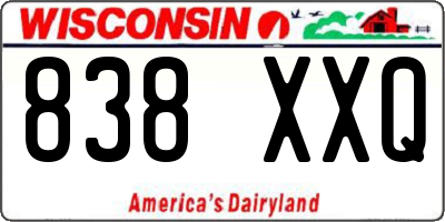 WI license plate 838XXQ