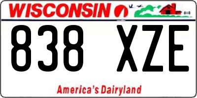 WI license plate 838XZE