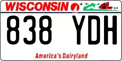 WI license plate 838YDH