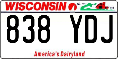 WI license plate 838YDJ