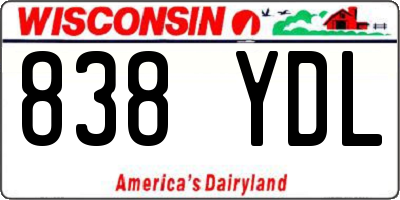 WI license plate 838YDL