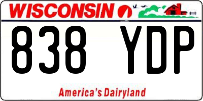WI license plate 838YDP