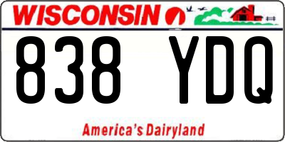 WI license plate 838YDQ