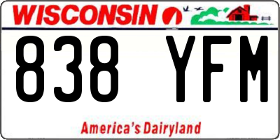 WI license plate 838YFM