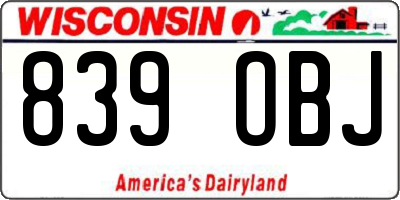 WI license plate 839OBJ