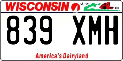 WI license plate 839XMH