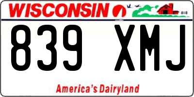 WI license plate 839XMJ