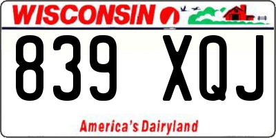 WI license plate 839XQJ