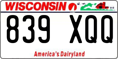 WI license plate 839XQQ