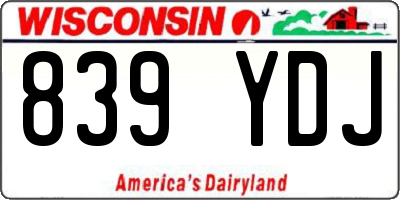 WI license plate 839YDJ
