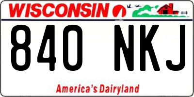 WI license plate 840NKJ