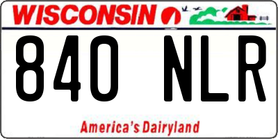 WI license plate 840NLR