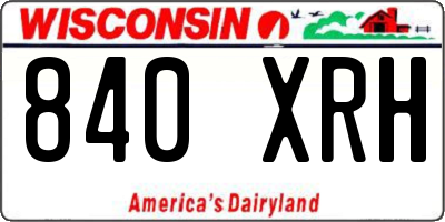 WI license plate 840XRH
