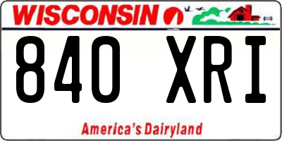WI license plate 840XRI