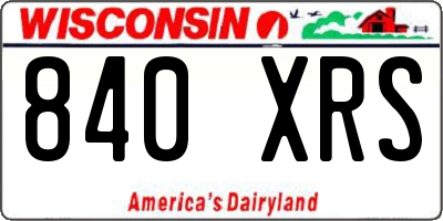WI license plate 840XRS