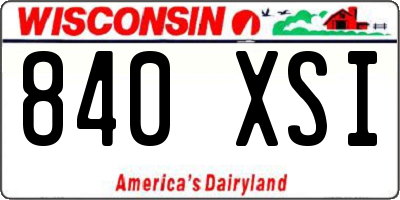 WI license plate 840XSI