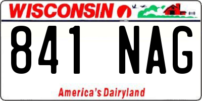 WI license plate 841NAG