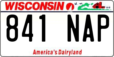 WI license plate 841NAP