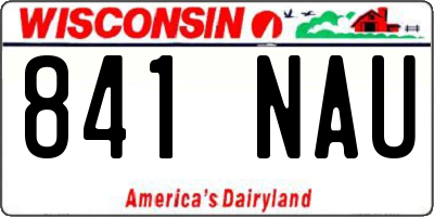 WI license plate 841NAU