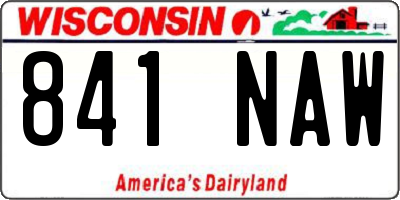 WI license plate 841NAW