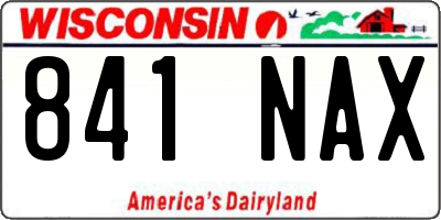 WI license plate 841NAX