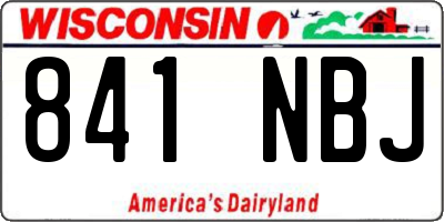 WI license plate 841NBJ