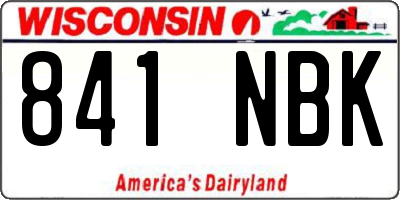 WI license plate 841NBK