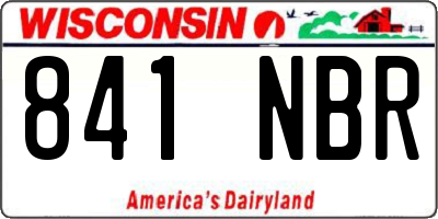 WI license plate 841NBR